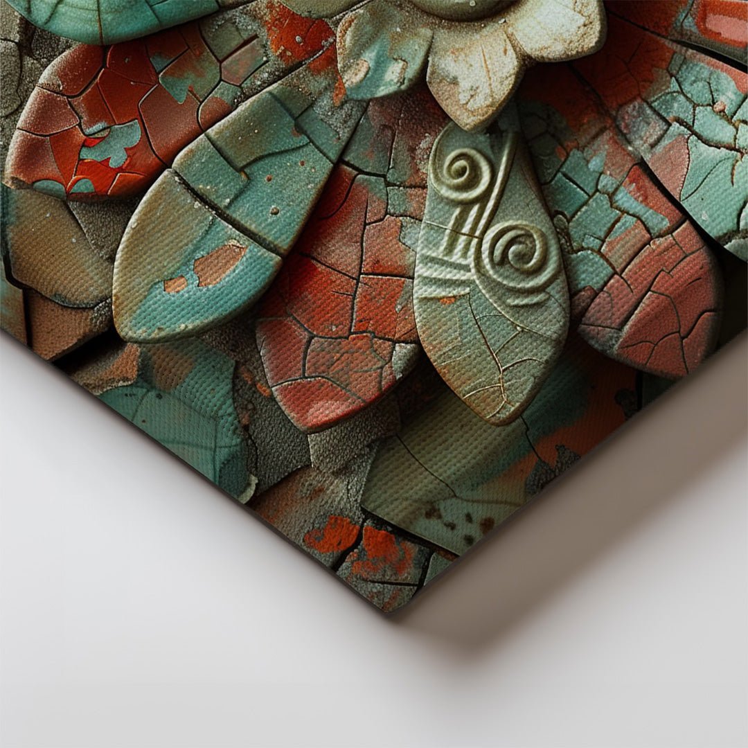 Tablou Canvas floare ceramica colorata textura jucausa | The Print Studio