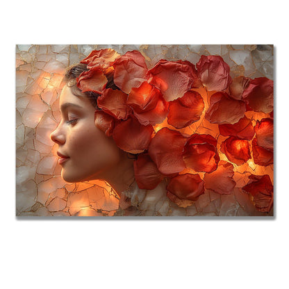 Tablou Canvas chip luminat de petale delicate in arta conceptuala | The Print Studio