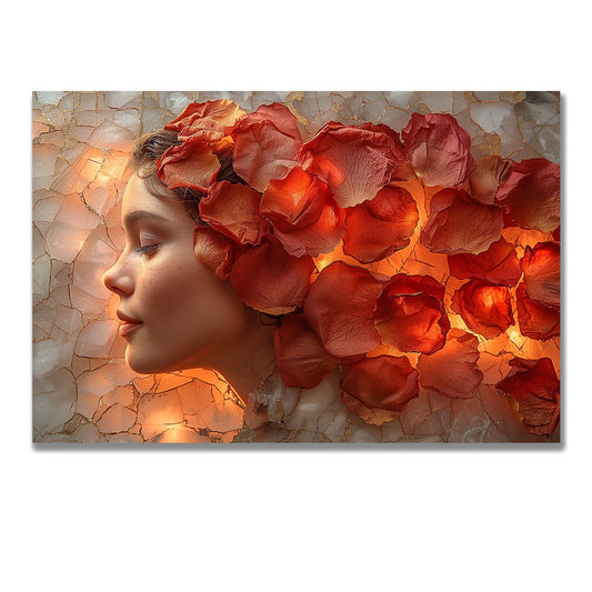 Tablou Canvas chip luminat de petale delicate in arta conceptuala | The Print Studio