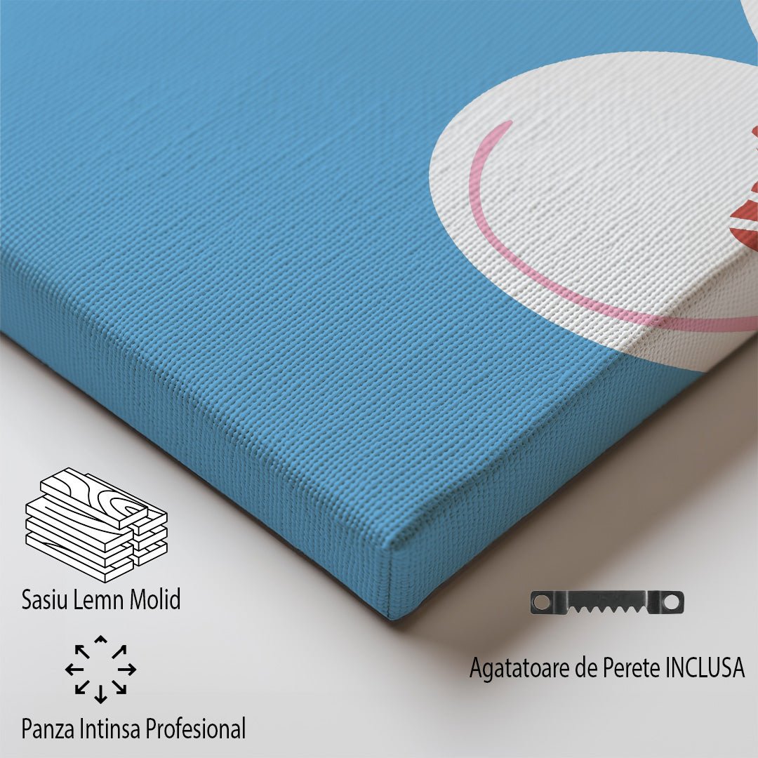 Tablou Canvas floare exotica albastra stil minimalist | The Print Studio