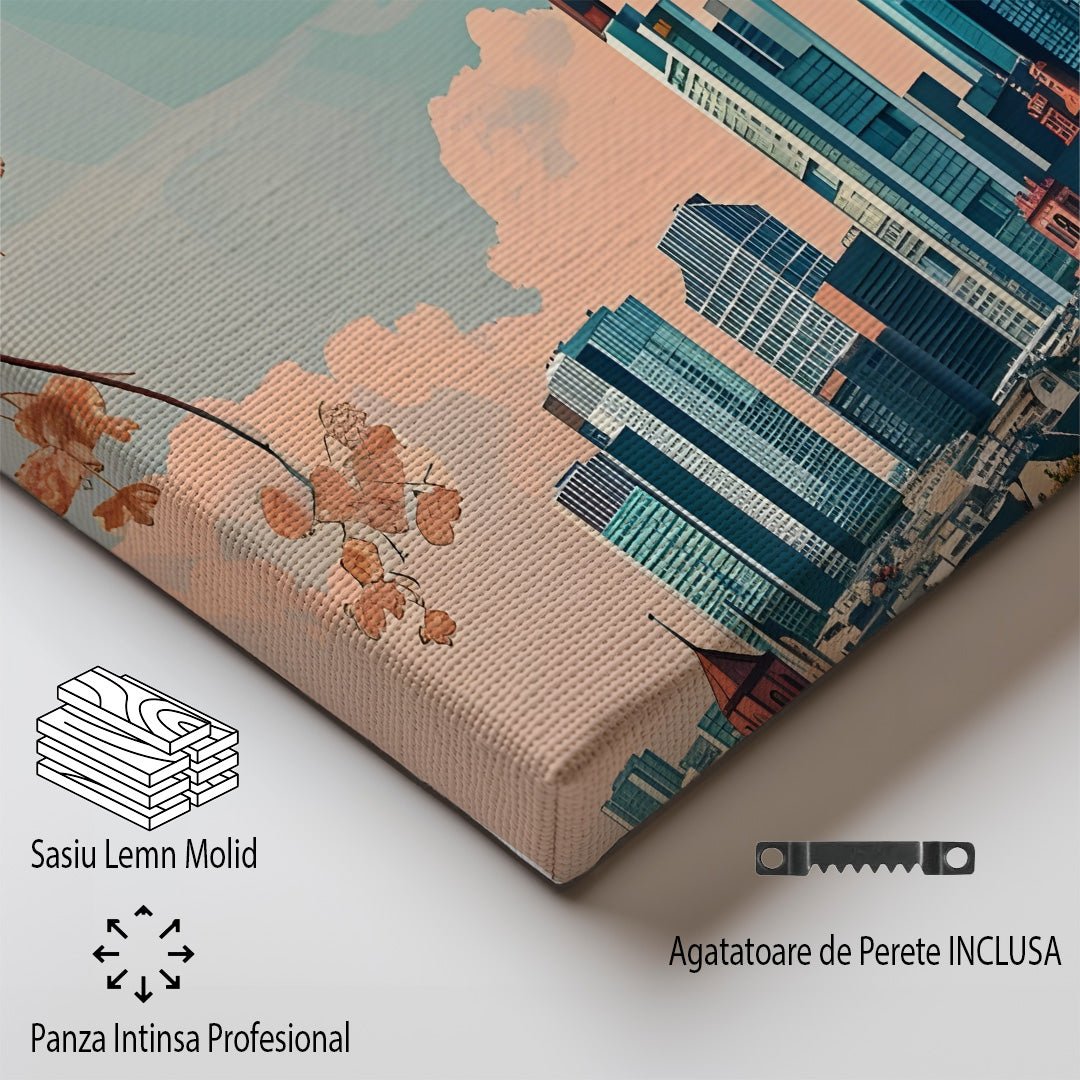 Tablou Canvas Print Frankfurt oras vibrant rau, stil modern