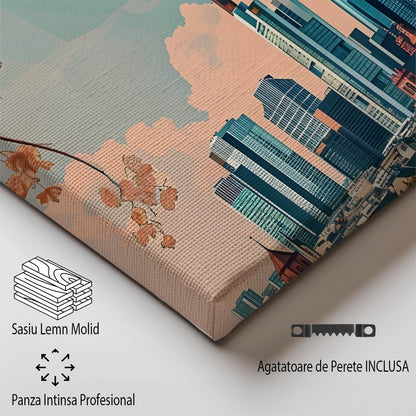 Tablou Canvas Print Frankfurt oras vibrant rau, stil modern