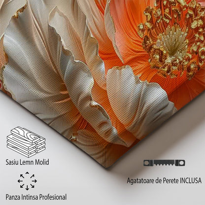 Tablou Canvas flori opulente cu petale luxuriante texturate | The Print Studio