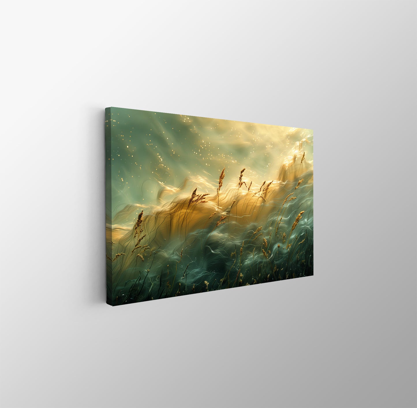 Tablou Canvas camp auriu scalda in lumina calda | The Print Studio