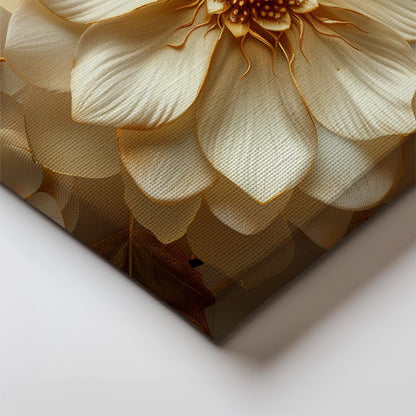 Tablou Canvas flori aurii si frunze elegante in stil abstract | The Print Studio