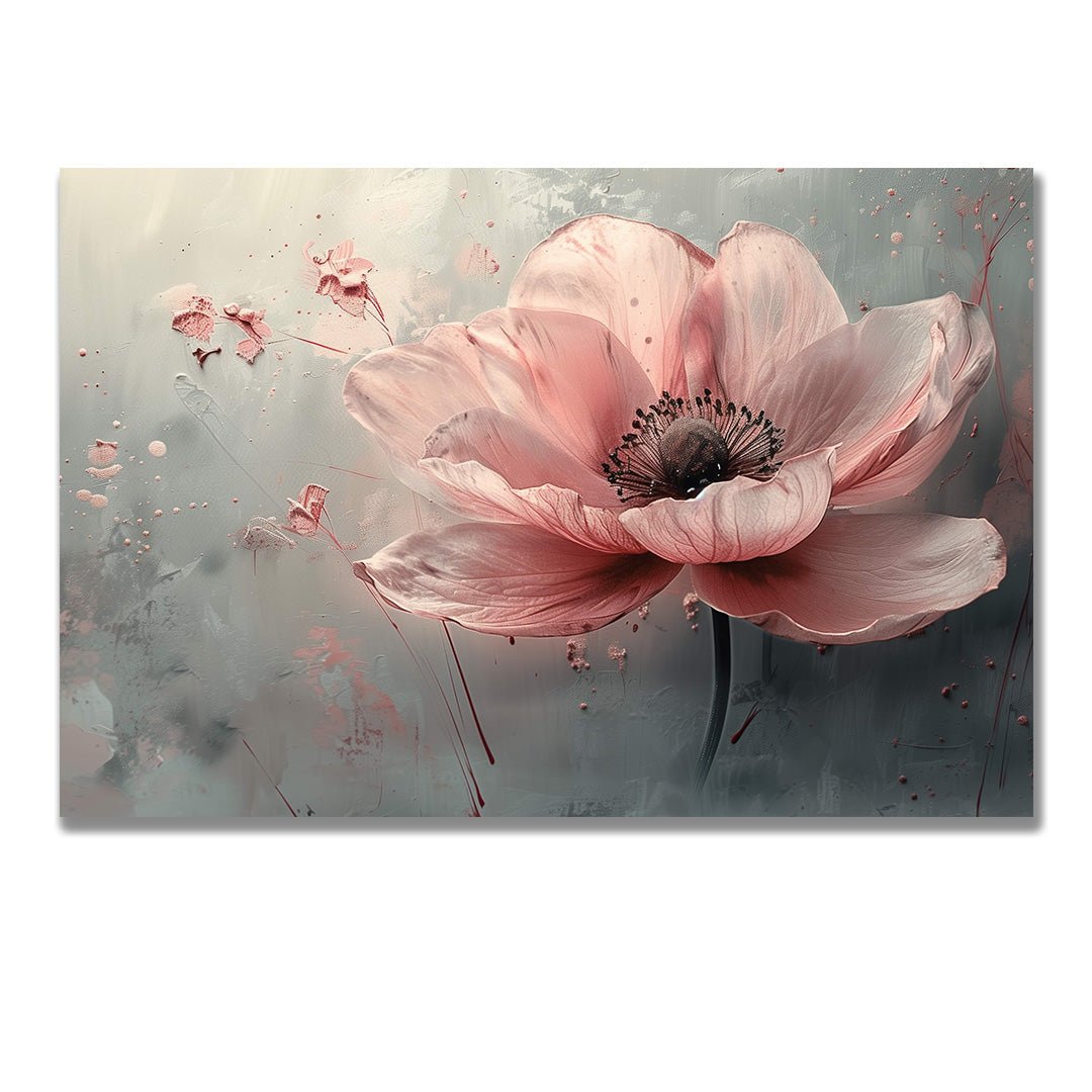 Tablou Canvas Floare Roz diafana in stil abstract modern | The Print Studio