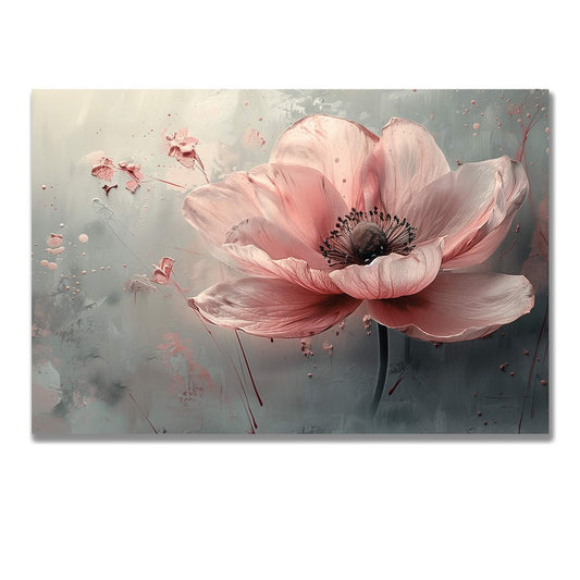 Tablou Canvas Floare Roz diafana in stil abstract modern | The Print Studio