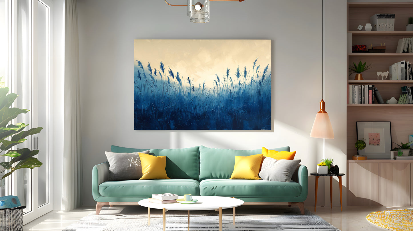 Tablou Canvas iarba in bataia luminii diminetii stil abstract | The Print Studio