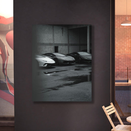 Trio Lamborghini Print Canvas