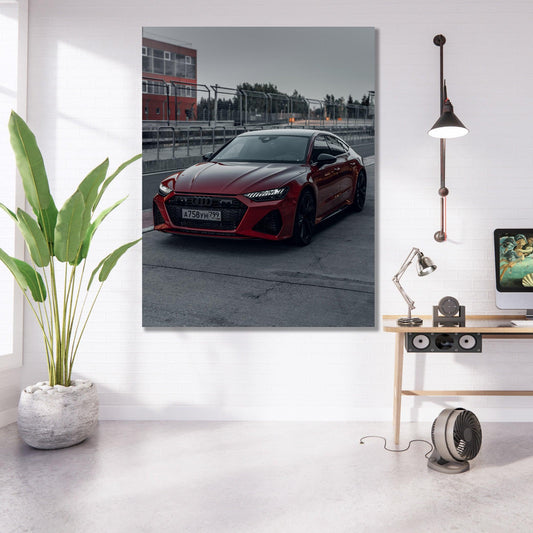 Tablou Printat Audi Rosu