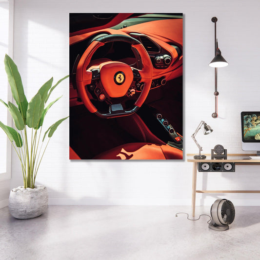 Tablou Canvas  Interior Ferrari Rosu