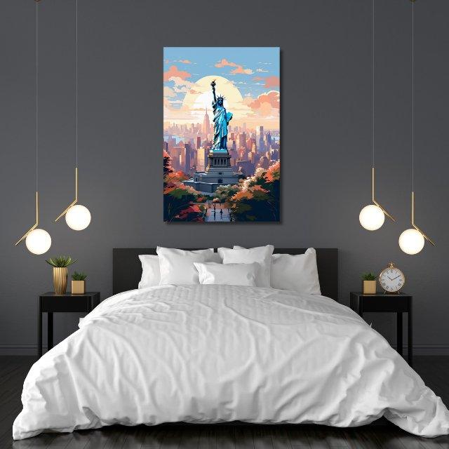 Tablou Canvas - Statue of Liberty Ilustration