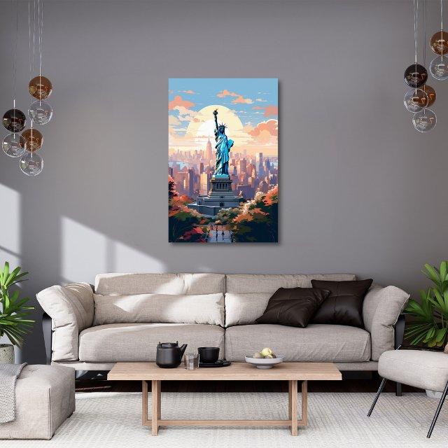 Tablou Canvas - Statue of Liberty Ilustration