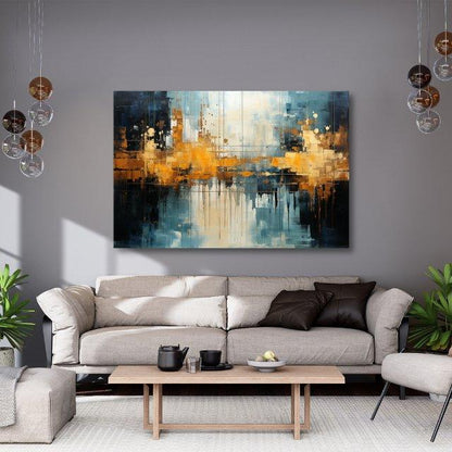 Tablou Canvas-Abstract Gold City