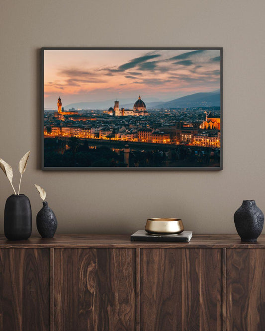 Tablou Canvas Florenta Oras Apus Soare - The Print Studio